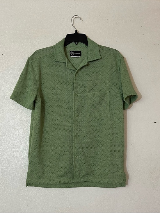Original Use Other - Original Use Sage Green Short-Sleeve Knit Polo Shirt